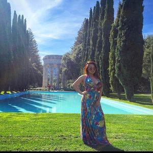 Multi-colored maxi dress